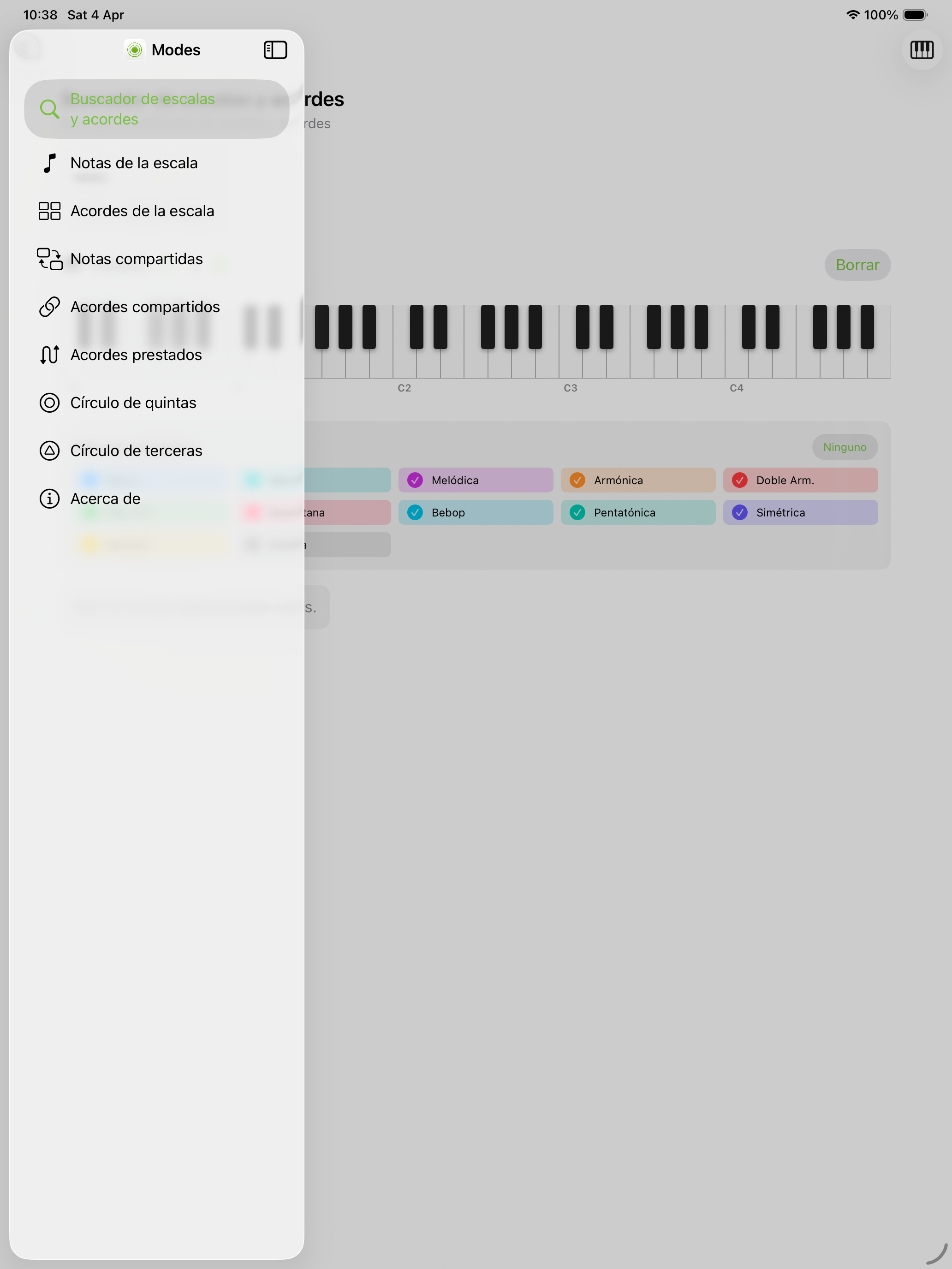 Modes iOS en iPad